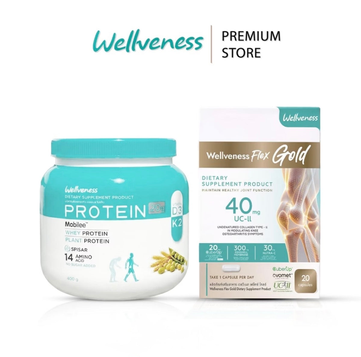 Wellveness Protein & Well flex gold