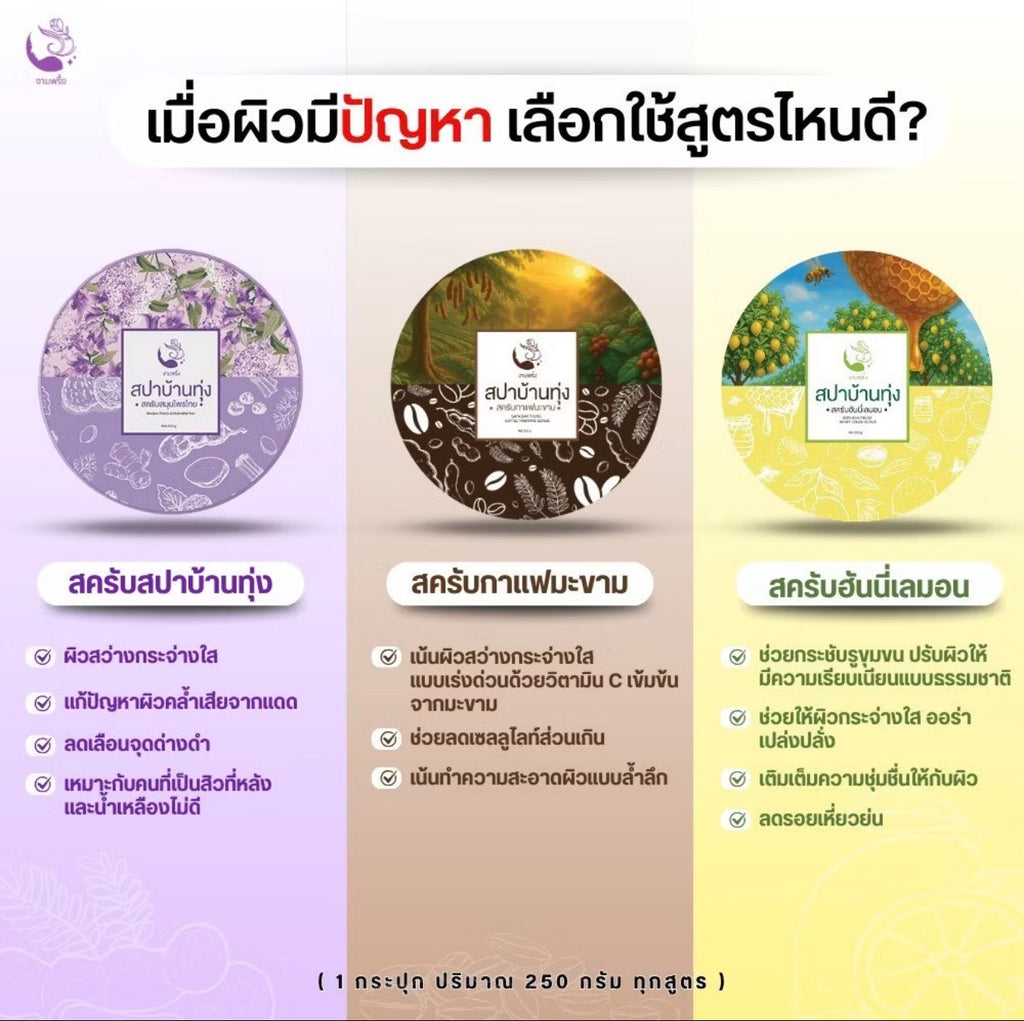 สครับสปาบ้านทุ่ง (4 สูตร 250g.)