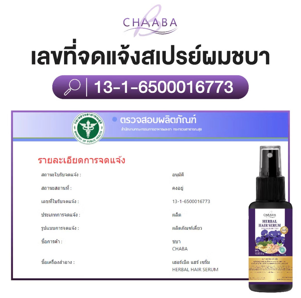 CHAABA HAIR TONIC & SERUM