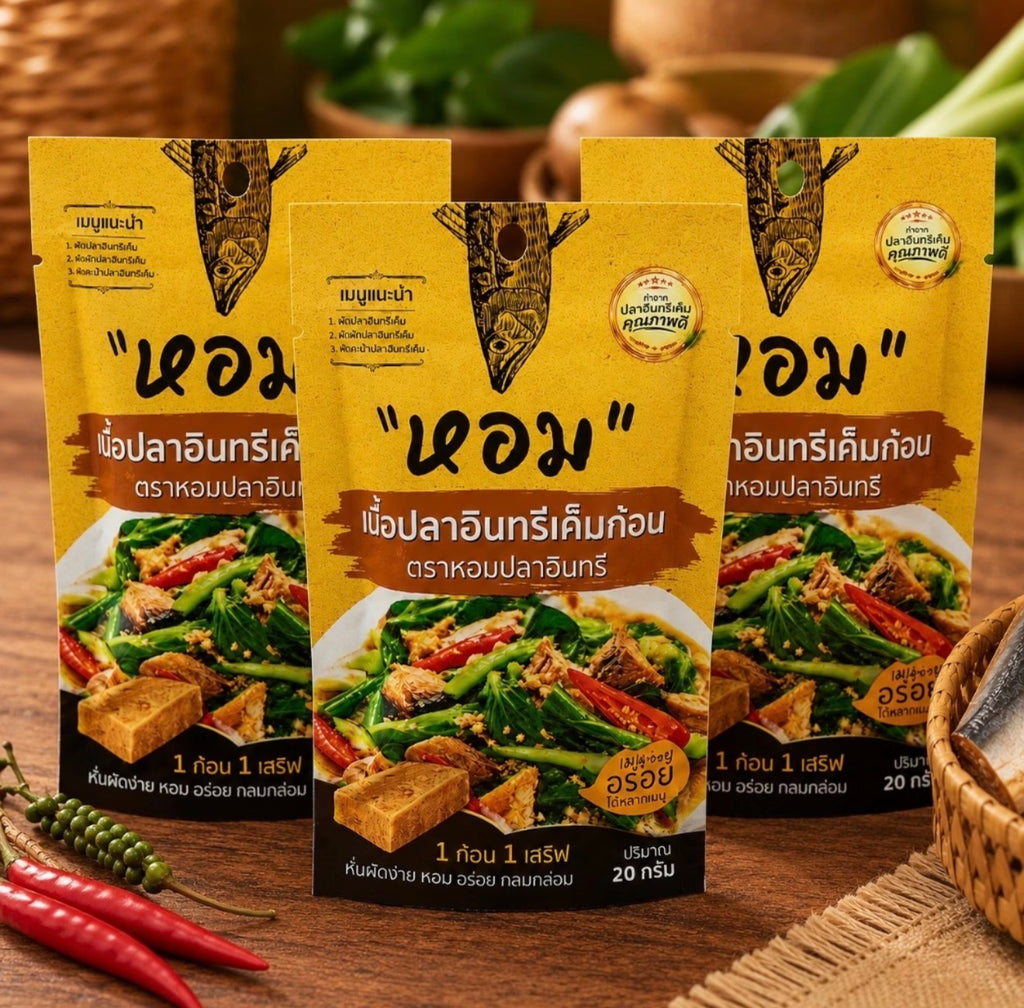 หอม เนื้อปลาอินทรีเค็มก้อน 20g.